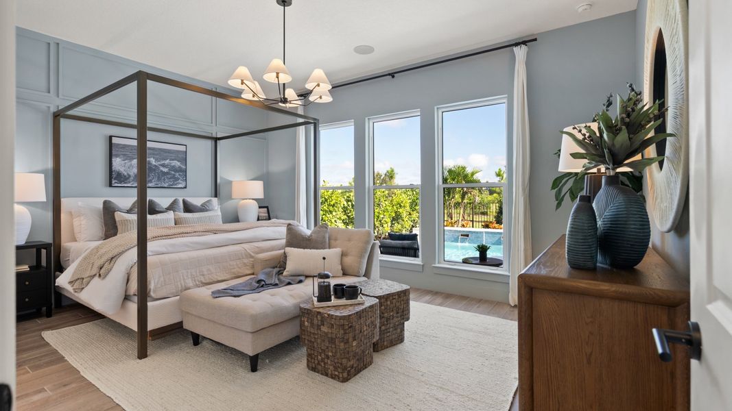 Furnished interior in a model home at Turnleaf 60' in Punta Gorda (Image 17).