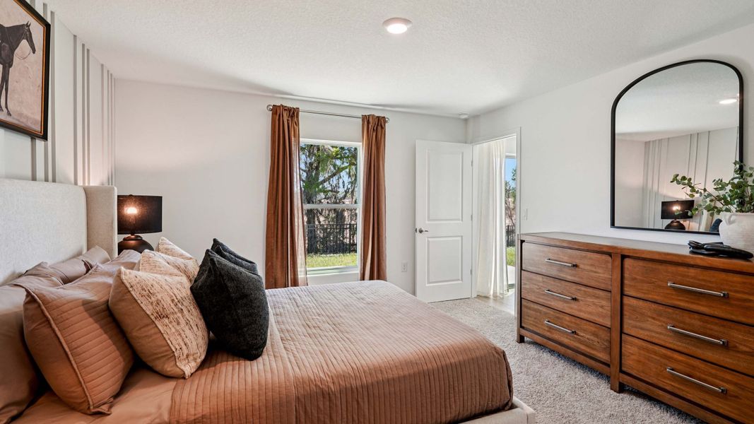 Furnished interior in a model home at Derby Creek in Ocala (Image 13). Furnished interior in a model home at Derby Creek in Ocala (Image 13).