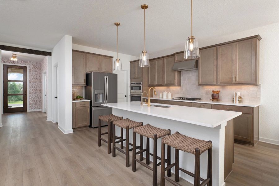 Furnished interior in a model home at Nopal Valley in San Antonio (Image 9).