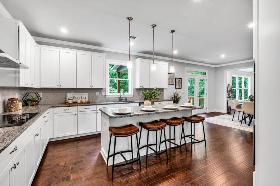 Furnished interior in a model home at The Estates at Hurricane Pointe in Douglasville (Image 10).