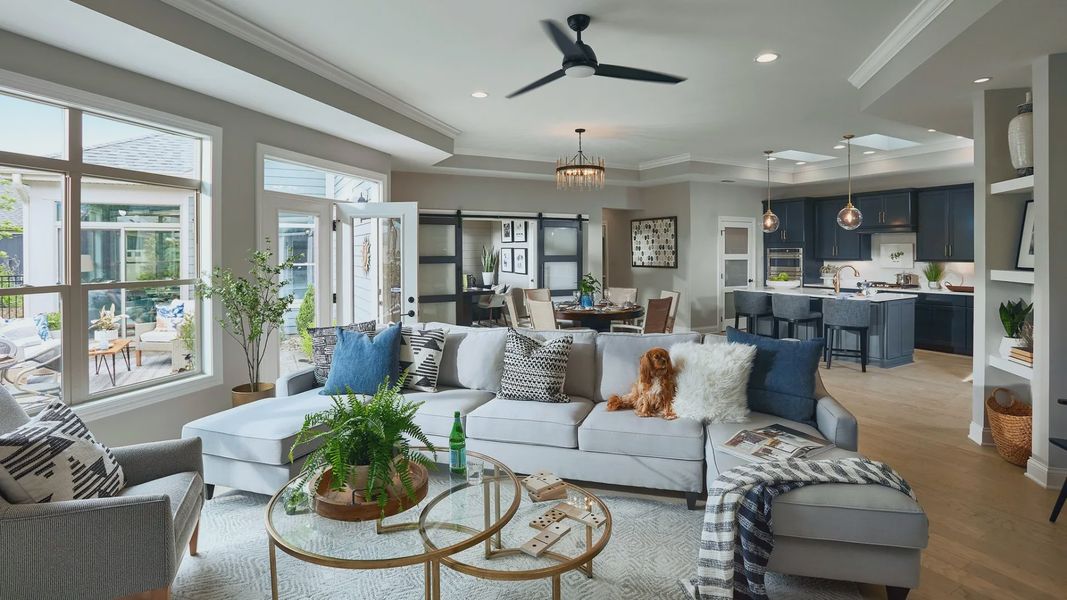 Furnished interior in a model home at The Courtyards at Holly Grove in Holly Springs (Image 13).