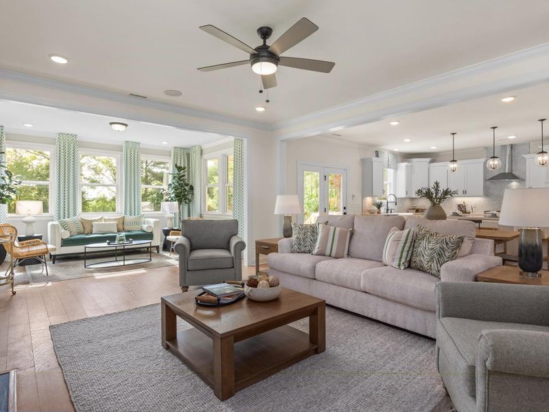Furnished interior in a model home at Ashland in New Hill (Image 3). Furnished interior in a model home at Ashland in New Hill (Image 3).