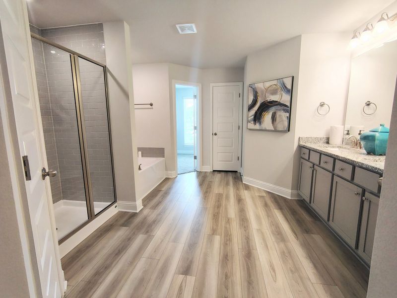 Furnished interior in a model home at Greystone in Angleton (Image 15).