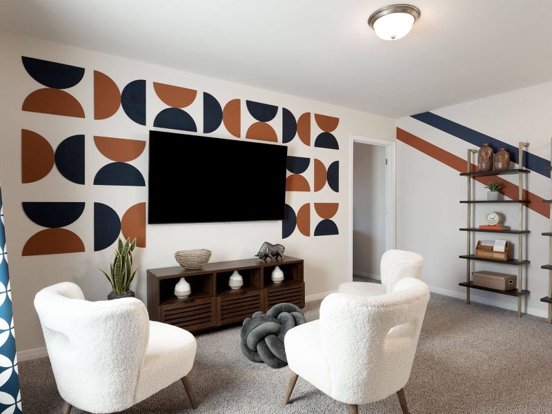 Furnished interior in a model home at Pfennig Place in Pflugerville (Image 10).