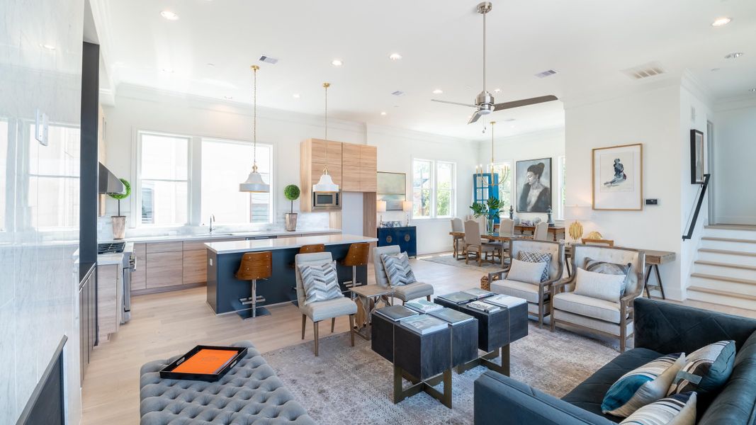 Furnished interior in a model home at Crocker Street in Houston (Image 5).