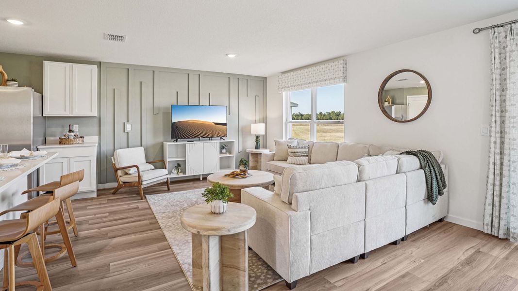 Furnished interior in a model home at Fletcher Trace in Alachua (Image 14).