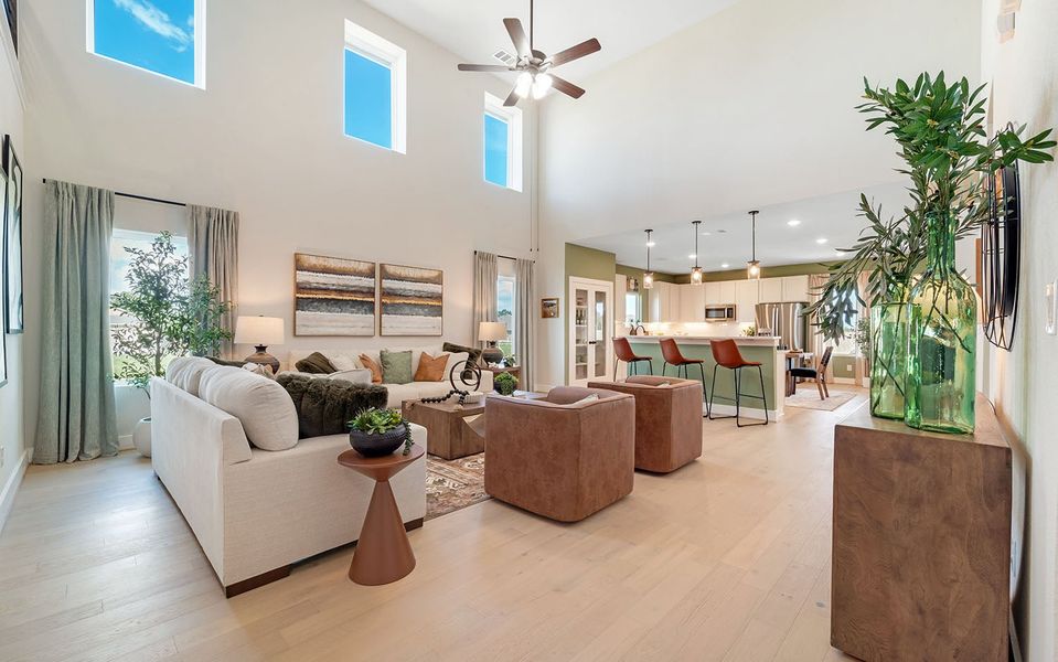 Furnished interior in a model home at Grande Estates in Bertram (Image 7).