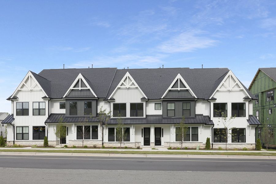 Front exterior of a home in the Parc at Town Center community, located in Morrisville, NC (Image 2). Front exterior of a home in the Parc at Town Center community, located in Morrisville, NC (Image 2).