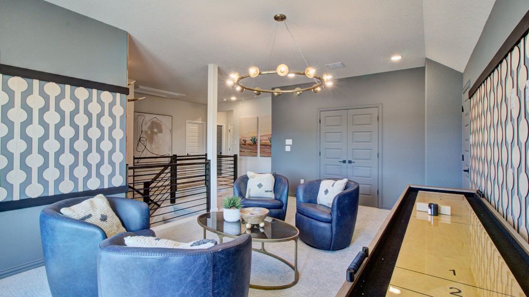 Furnished interior in a model home at Clear Creek in New Braunfels (Image 34).