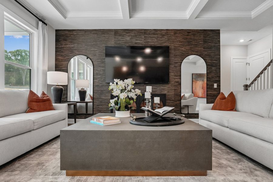 Furnished interior in a model home at Blue Run in Raleigh (Image 15).