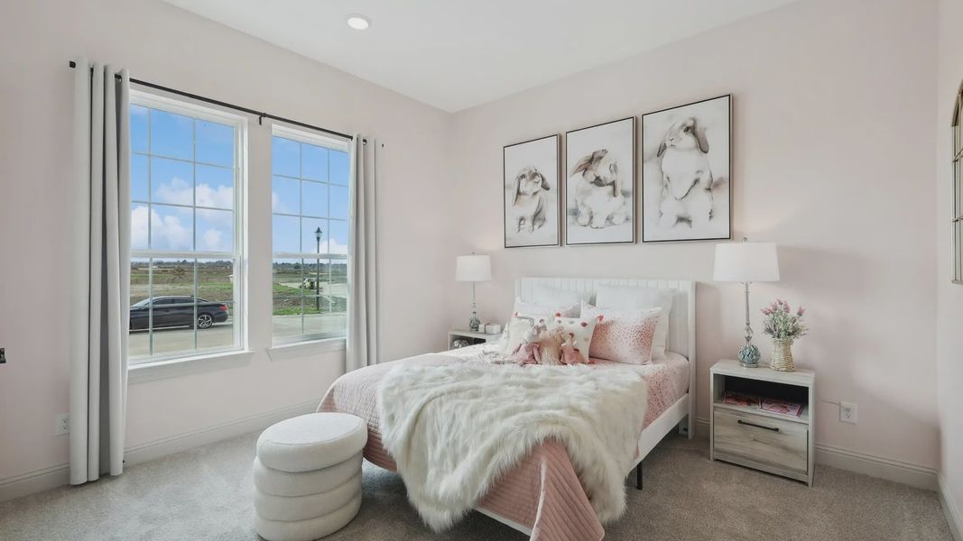 Discover plush textures and expansive views in this Westside Preserve sanctuary bedroom.