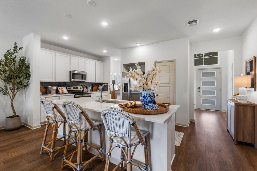 Furnished interior in a model home at Hartrick Ranch in Temple (Image 3).