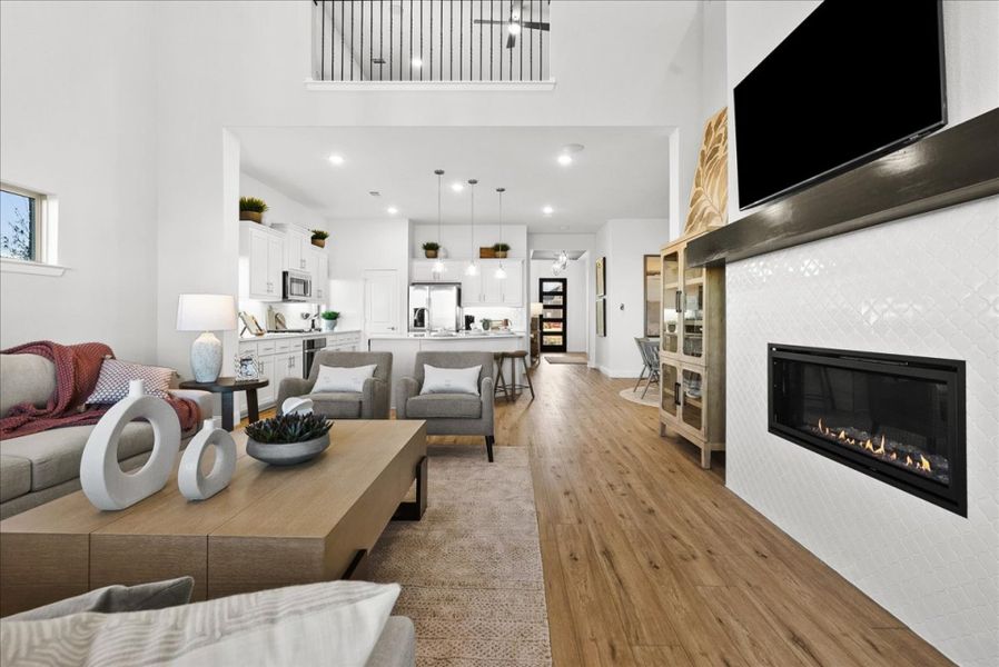 Furnished interior in a model home at Creekview Meadows in Pilot Point (Image 12).