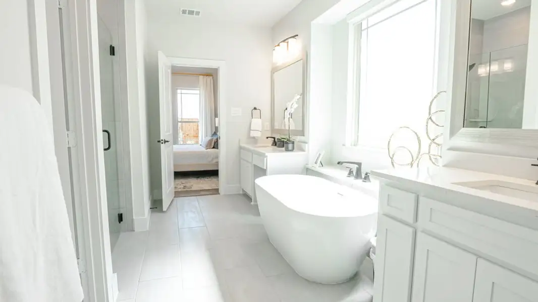 Furnished interior in a model home at Brookfield in Melissa (Image 13). Furnished interior in a model home at Brookfield in Melissa (Image 13).