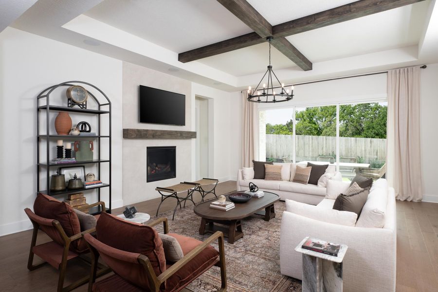 Furnished interior in a model home at Sunday Creek at Kinder Ranch in San Antonio (Image 9).