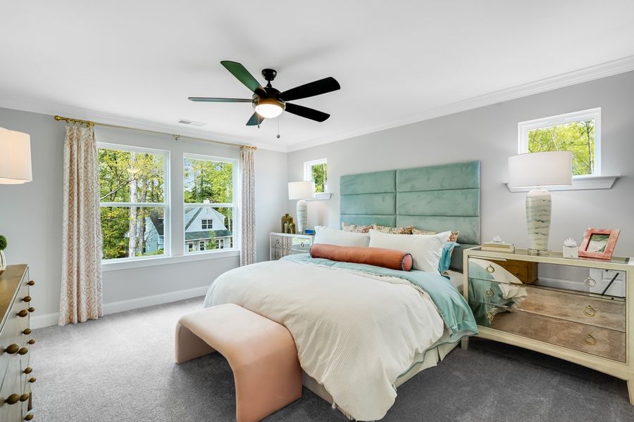 Furnished interior in a model home at Forestville Station in Wake Forest (Image 6). Furnished interior in a model home at Forestville Station in Wake Forest (Image 6).