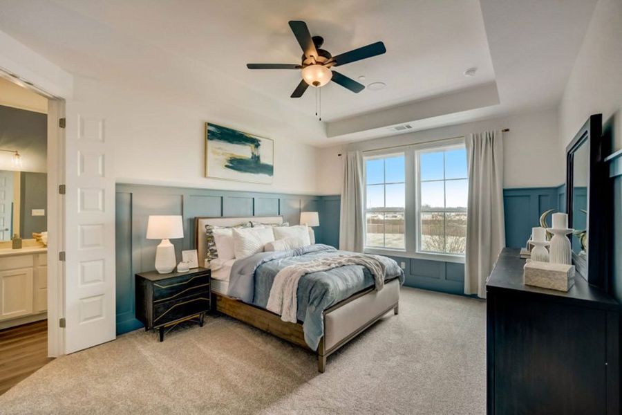 Furnished interior in a model home at Avery Centre in Round Rock (Image 24).