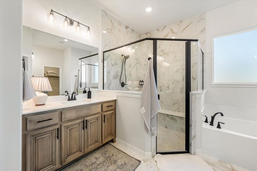 Furnished interior in a model home at Oak Grove Addition in Springtown (Image 38).