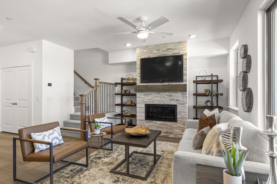 Furnished interior in a model home at The Tribute in The Colony (Image 21).
