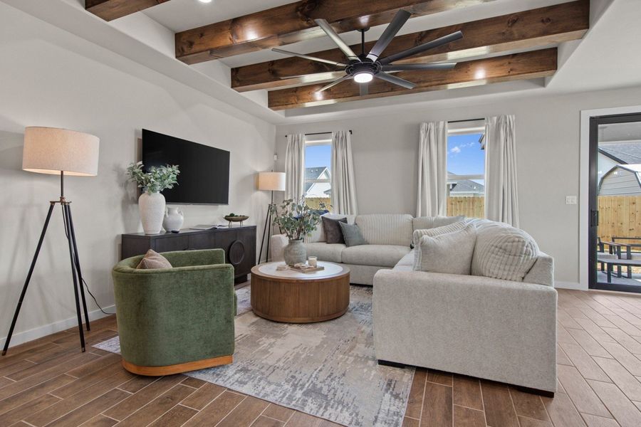 Furnished interior in a model home at Las Cruces in Alamo (Image 36).