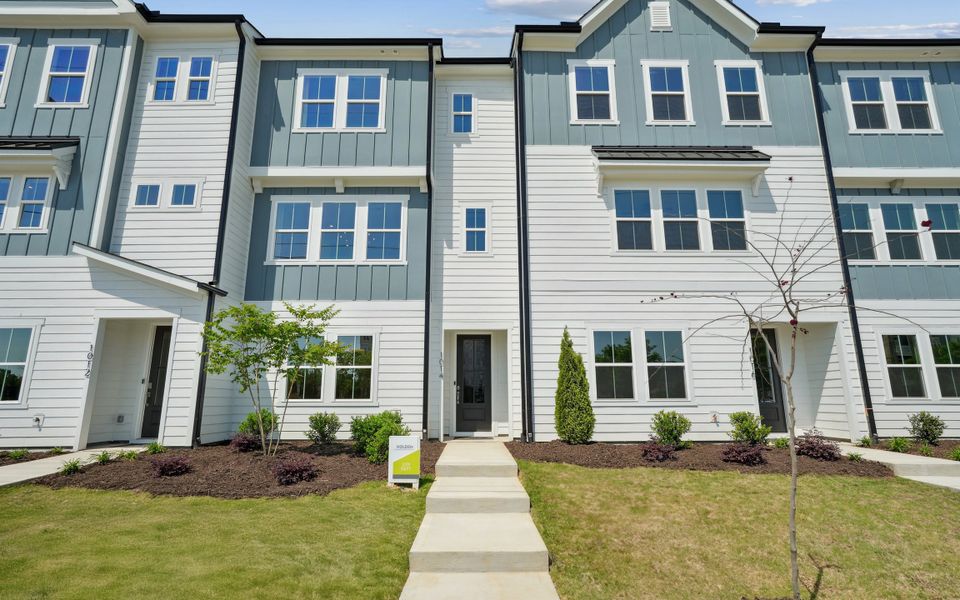 Front exterior of a home in the Twinleaf Townes community, located in Chapel Hill, NC (Image 7).