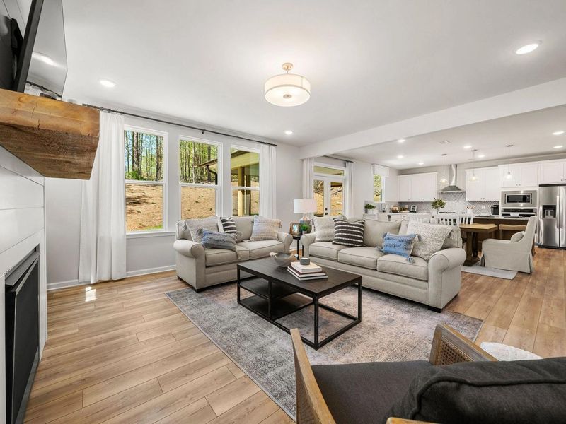 Furnished interior in a model home at Riverwood in Dallas (Image 9).