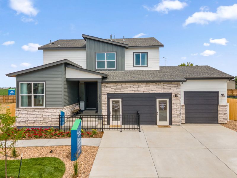 Front exterior of a home in the Cherry Meadows community, located in Brighton, CO (Image 1). Front exterior of a home in the Cherry Meadows community, located in Brighton, CO (Image 1).