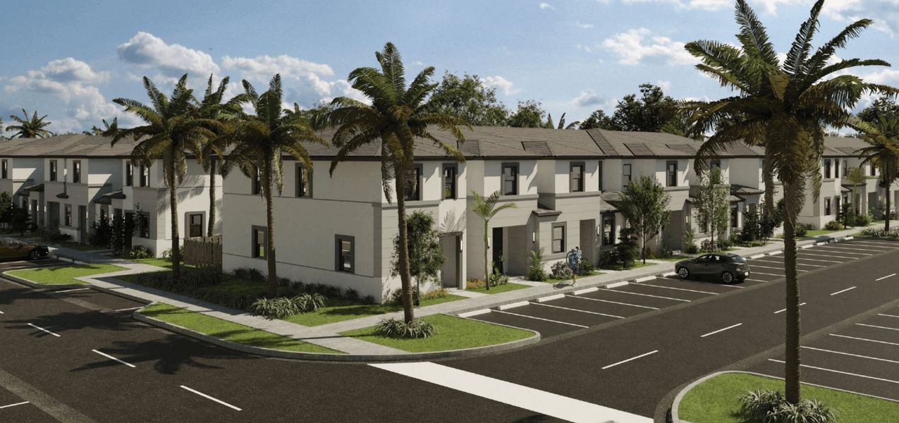 Front exterior of a home in the Century Parc Villas community, located in Homestead, FL (Image 2).