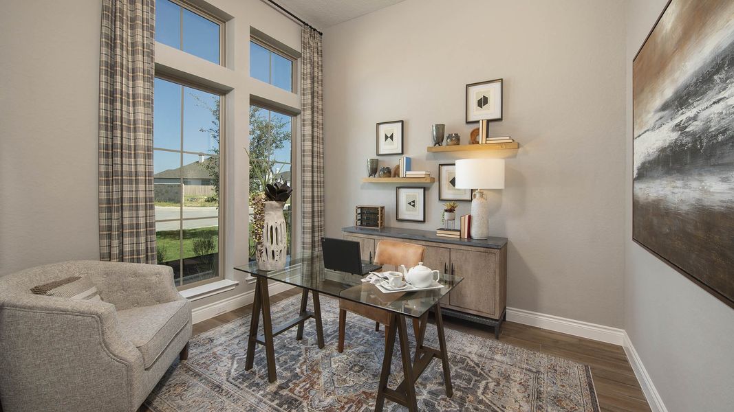 Furnished interior in a model home at Creek of Driftwood Half Acre in Driftwood (Image 5). Furnished interior in a model home at Creek of Driftwood Half Acre in Driftwood (Image 5).