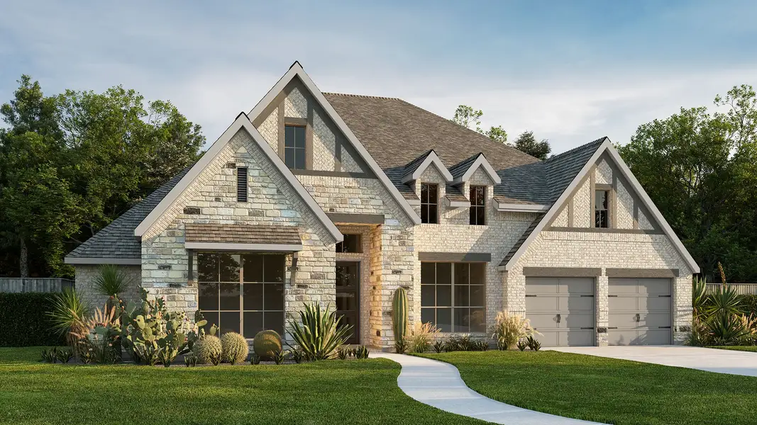 Front exterior of a home in the Riceland community, located in Mont Belvieu, TX (Image 4). Front exterior of a home in the Riceland community, located in Mont Belvieu, TX (Image 4).