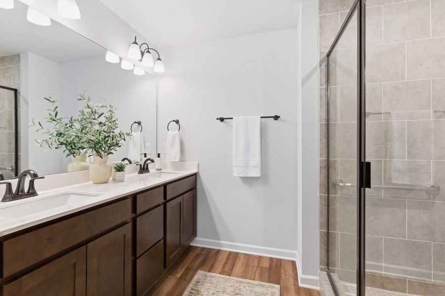 Furnished interior in a model home at Silver Leaf in Dawsonville (Image 13).