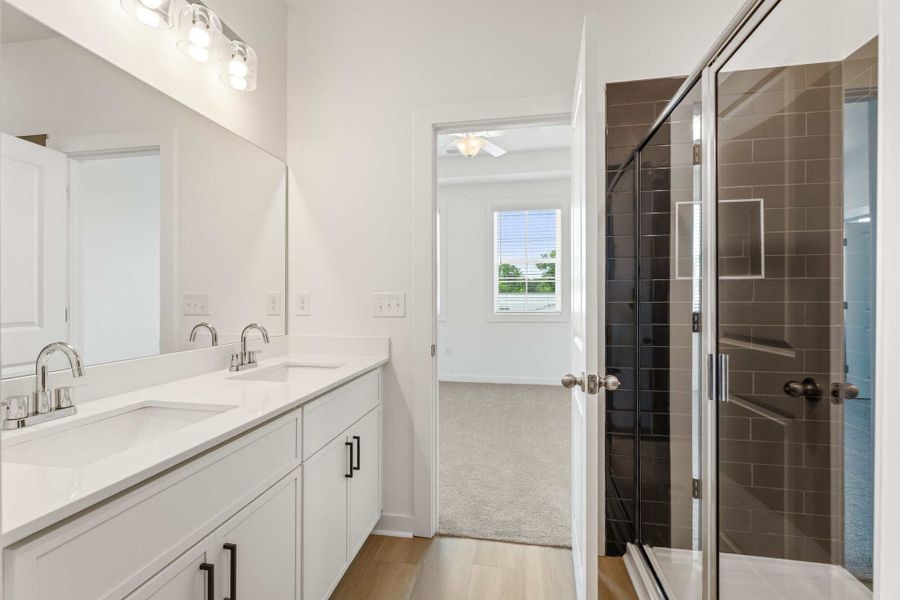 Furnished interior in a model home at Array in Atlanta (Image 40).