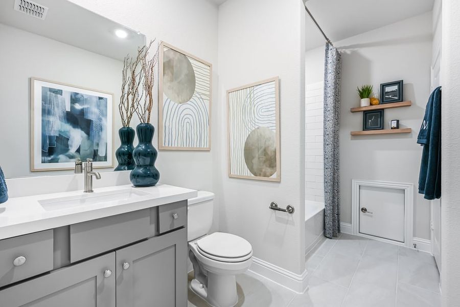 Furnished interior in a model home at The Ranch at Uptown Celina 60s in Celina (Image 44).