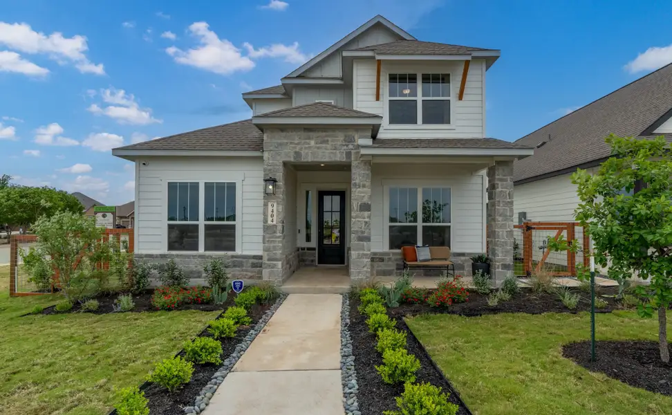 Front exterior of a home in the The Crossvine – Garden Homes community, located in Schertz, TX (Image 5). Front exterior of a home in the The Crossvine – Garden Homes community, located in Schertz, TX (Image 5).