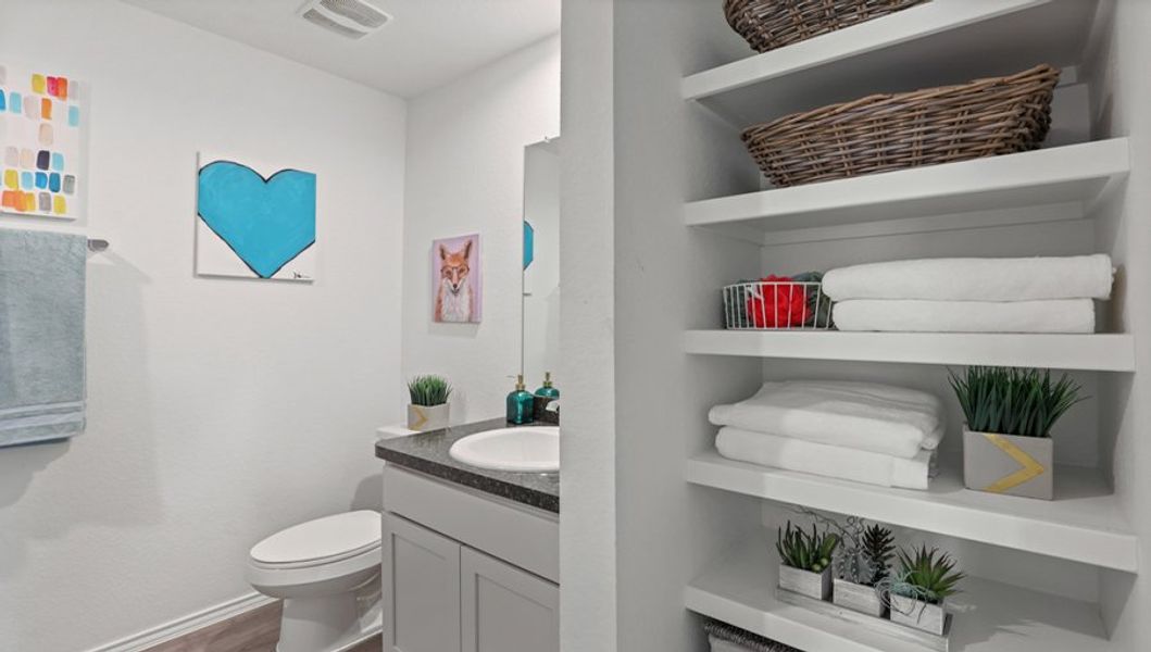 Furnished interior in a model home at Breckenridge Forest in Spring (Image 21).