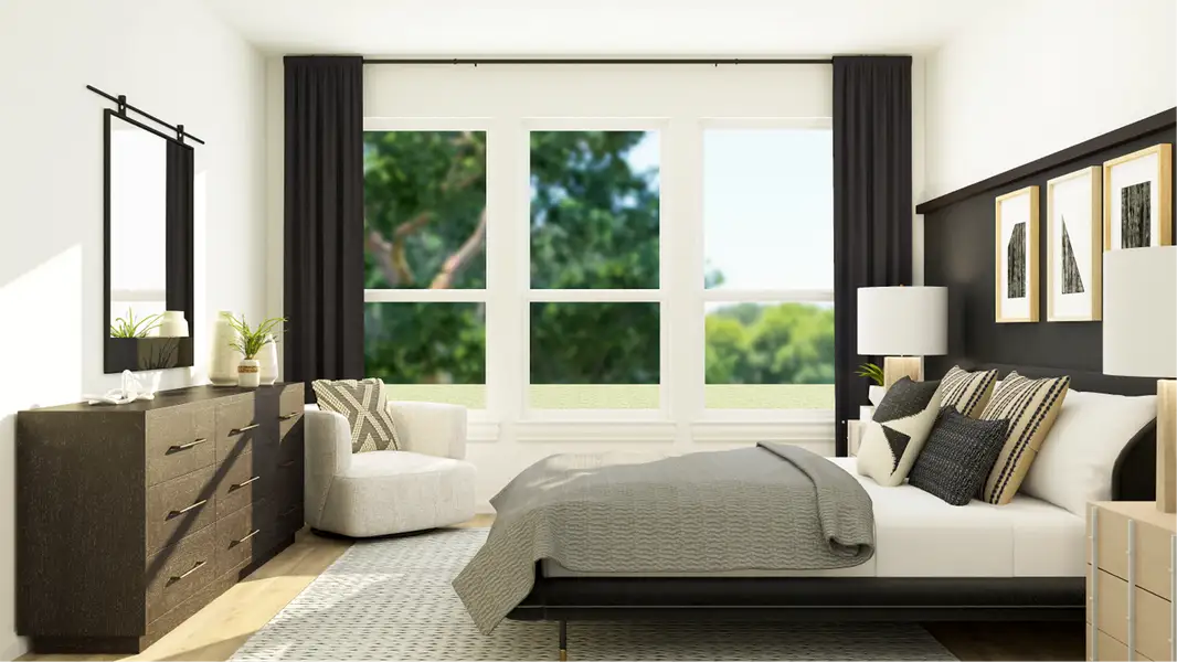 Furnished interior in a model home at Voss Farms: Classic Collection in New Braunfels (Image 8).