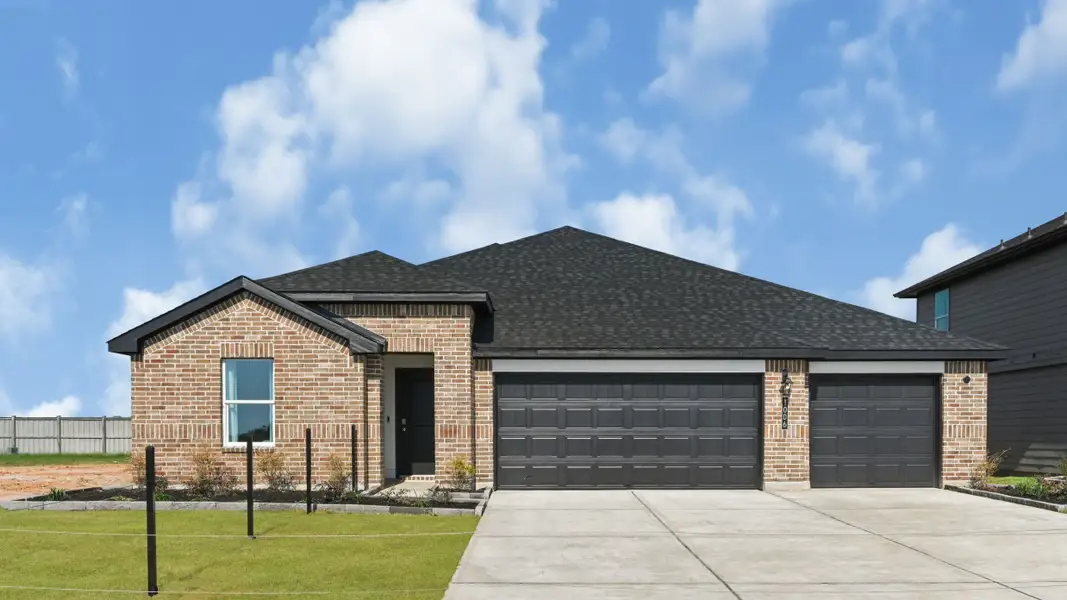 Front exterior of a home in the Westward Pointe community, located in Sealy, TX (Image 4).