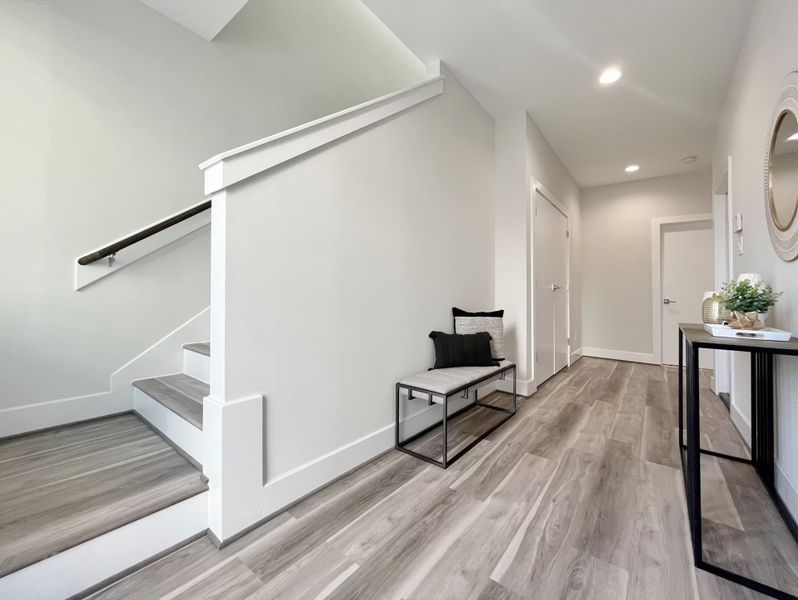Furnished interior in a model home at Broadway Square in Houston (Image 5). Furnished interior in a model home at Broadway Square in Houston (Image 5).