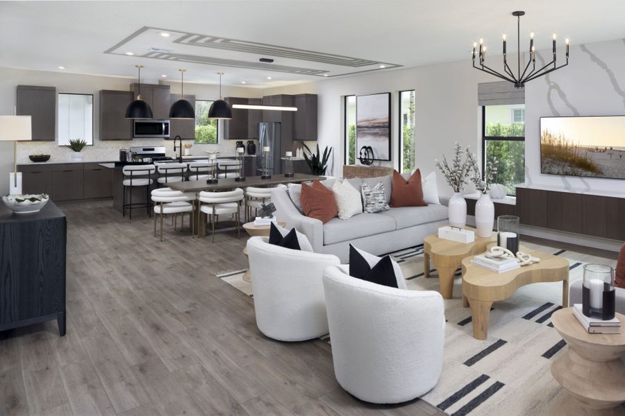 Furnished interior in a model home at SeaWinds in St. Petersburg (Image 4).