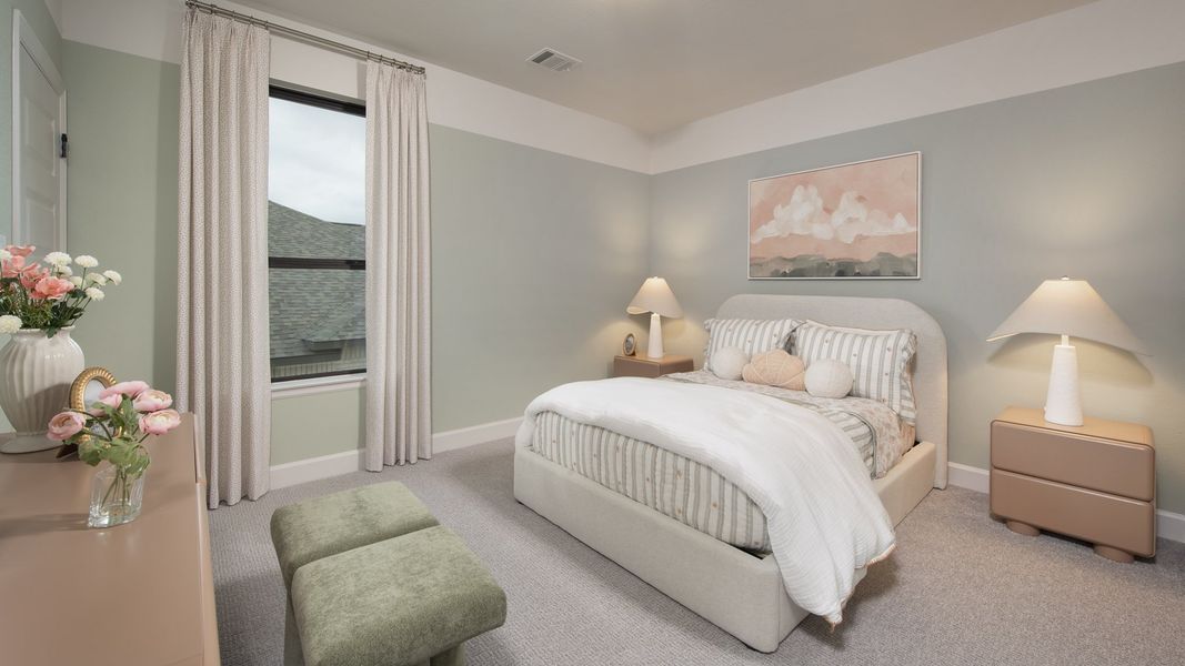 Furnished interior in a model home at Lariat 45' in Liberty Hill (Image 23).