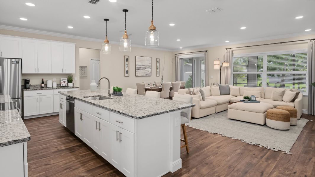 Furnished interior in a model home at Sebastian Highlands in Sebastian (Image 4).