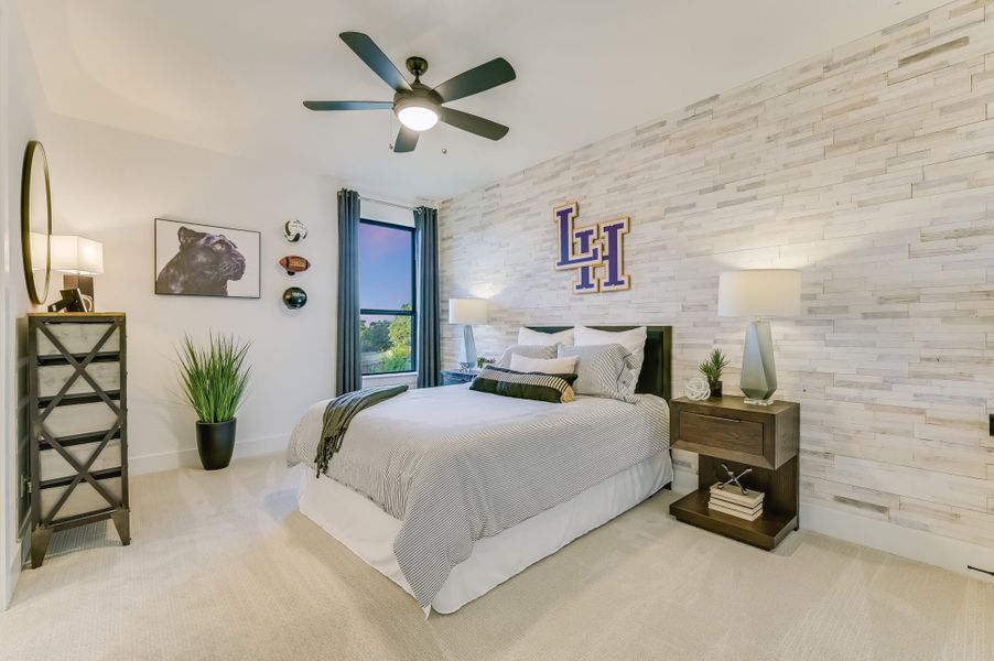 Furnished interior in a model home at Clearwater Ranch in Liberty Hill (Image 58).