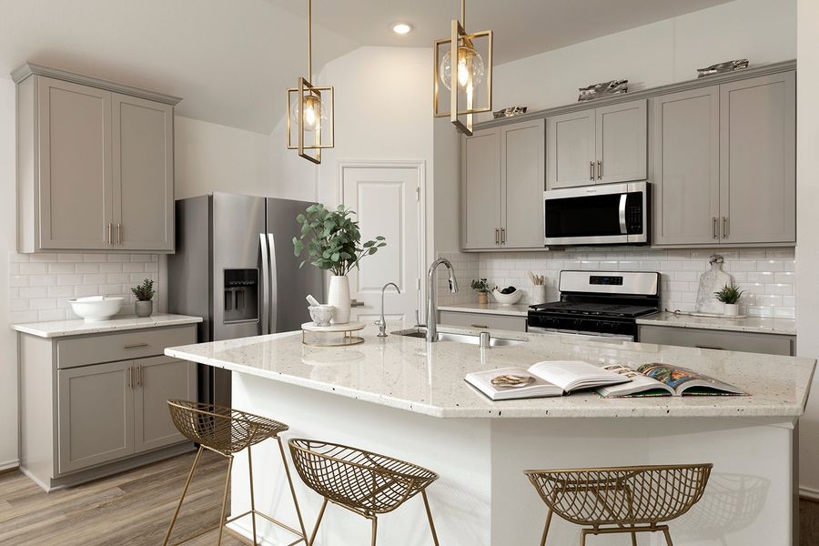 Furnished interior in a model home at The Meadows at Imperial Oaks in Conroe (Image 8).