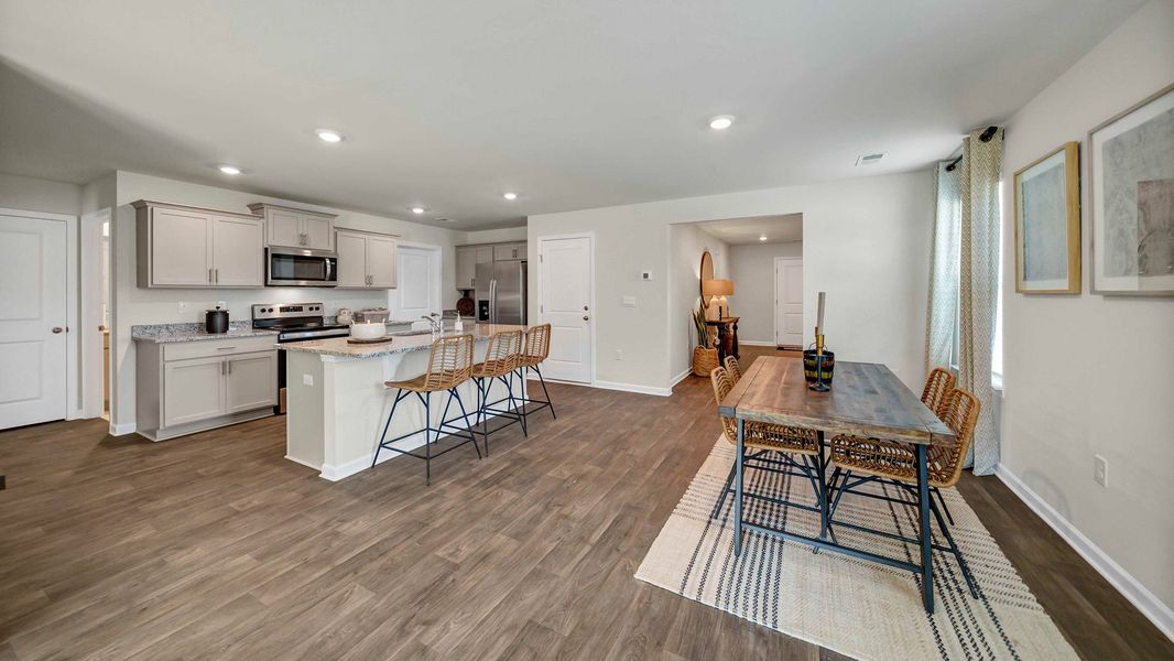 Furnished interior in a model home at South Haven in Camden (Image 15).