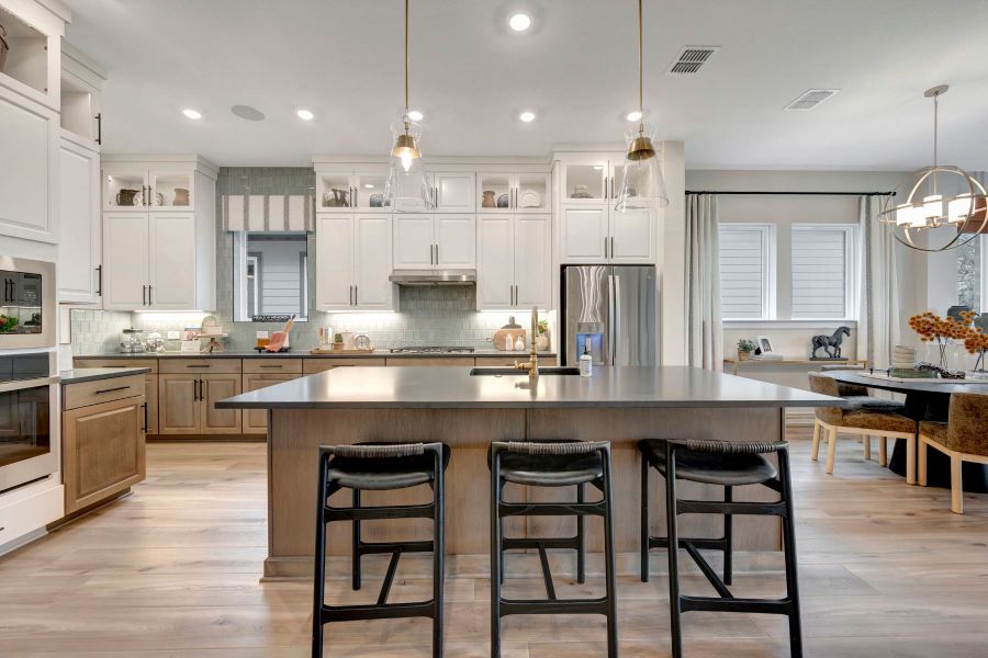 Furnished interior in a model home at Kissing Tree – Spruce Series in San Marcos (Image 7).