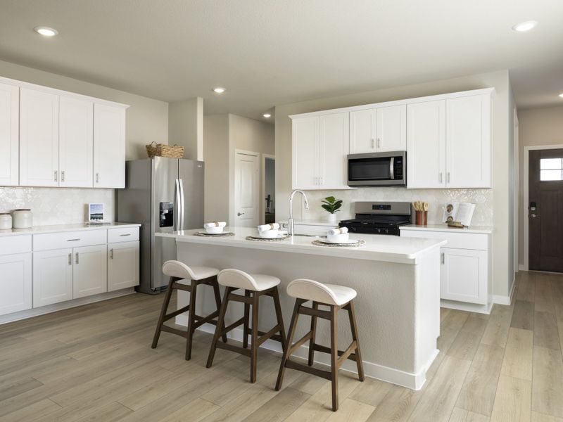 Furnished interior in a model home at Southridge in Princeton (Image 6).
