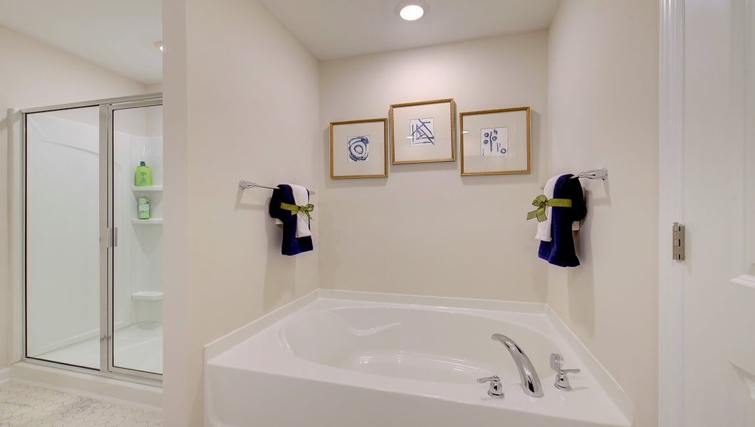 Furnished interior in a model home at Tap Root Farms in Fletcher (Image 21).