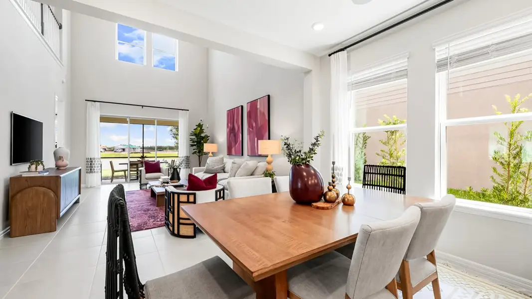 Furnished interior in a model home at Firethorn in Parrish (Image 5).