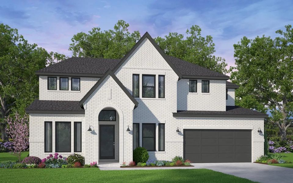 Front exterior of a home in the 60' Traditional Homes at Elyson community, located in Katy, TX (Image 19).