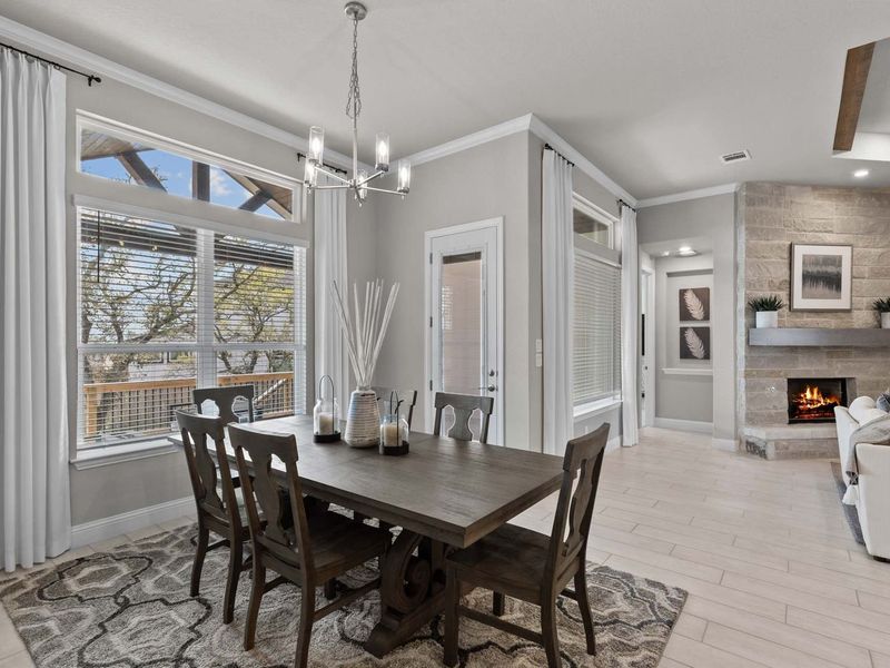 Furnished interior in a model home at The Reserve at Potranco Oaks in Castroville (Image 19).